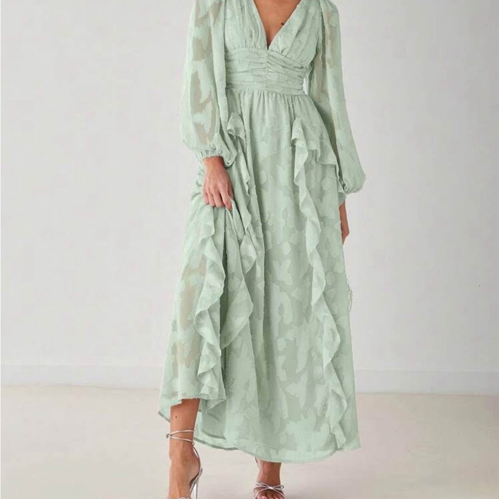 Elegant Mint Green Maxi Dress